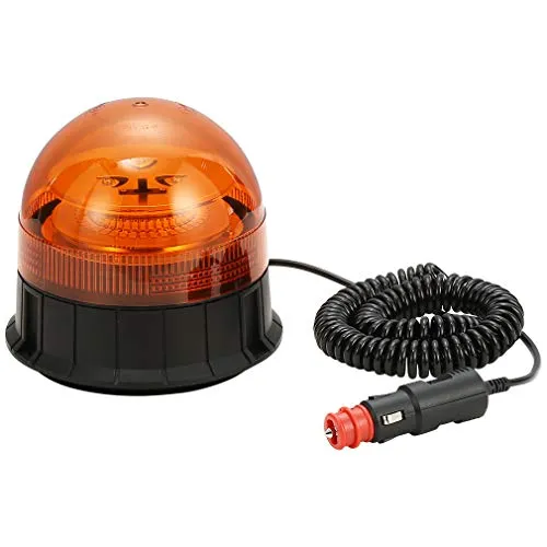D-TECH LED Rundumlicht Warnleuchten mit ECE Rundumleuchte Blitzleuchte 12/24V Amber Warnleuchte Magnetische Notfallblinklampe Wiederherstellungswarnung Rundumleuchte