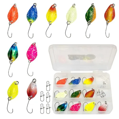 Fishdream Forellen Spoon Set - 10-teiliges Ködersortiment für Forellen- und Barschangeln (2,0g)