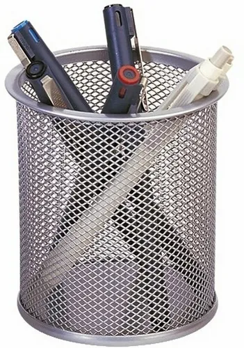 Connect Tischaufsatz Schreibtischköcher Metall silber