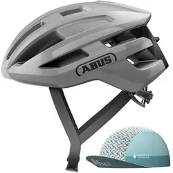 ABUS Rennradhelm PowerDome ACE - Leichter Fahrradhelm mit Race Cap - Fahrradhelme mit optimaler Belüftung und stylischer ABUS Race Cap für Schutz vor Sonne und Insekten. Ideal für unbeschwerten Fahrspaß und stilsicheres Fahren in jeder Situation.