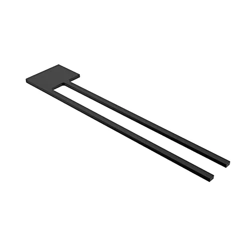 kalb Handtuchhalter Slim - Minimalistisches Design, schwarz - Handtuchständer aus Aluminium mit edlem, minimalistischen Design. Ideal für Bad oder Küche, platzsparend und einfach zu montieren.