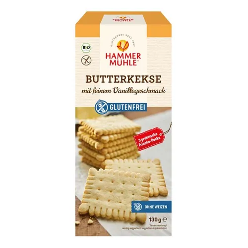 Bio Butterkekse - Vanillegeschmack 130g | HAMMERMÜHLE