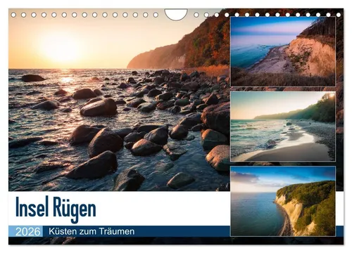 Insel Rügen - Küsten zum Träumen (Wandkalender 2026) - Hochwertiger Wandkalender mit 12 beeindruckenden Motiven, ideal für jedes Zuhause. Robuste Spiralbindung und FSC-zertifiziertes Papier sorgen für Qualität und Nachhaltigkeit.