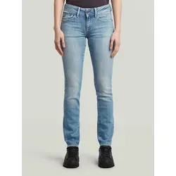 G-STAR Damen Midge Slim Straight Jeans, Blau (Sun Faded Summer Sky) - Jeans in Slim Fit, bietet hohen Tragekomfort und originellen Look mit verstellbarem Riemen am Bund – ideal für stilbewusste Frauen.