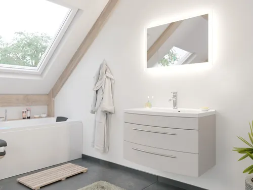 Magnolia Home Badmöbel-Set Bella 80 mit runder Front - Hochwertiges Badmöbel-Set mit SoftClose-Funktion und elegantem Design. Ideal für die Wandmontage, bietet es viel Stauraum für Ihre Badutensilien und sorgt für Ordnung im Badezimmer.