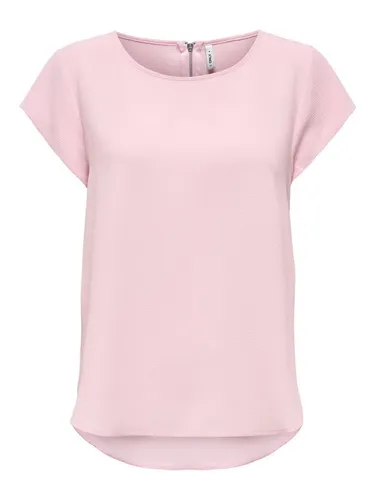 ONLY Kurzarmbluse ONLVIC – feminines Blusenshirt in lockerer Form Materialmix, regular fit