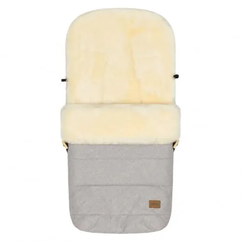 Fillikid Lammfellfußsack Bernina für Kinderwagen | Warmer, wind- & wasserabweisender Fußsack mit abnehmbarem Oberteil