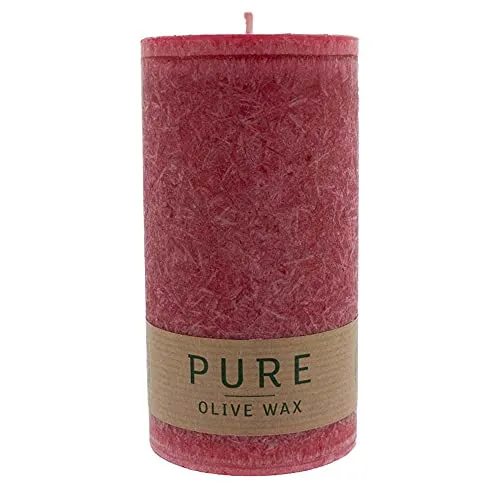Wenzel Olive Wax Kerze, Karminrot, 130x70