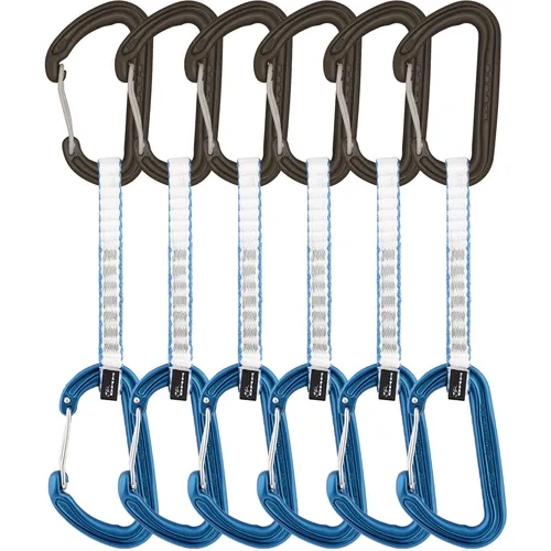 DMM Spectre Expressset 6er Pack (Größe 12CM, blau) - Express-Sets für Klettersport, leichte und robuste Allrounder mit Drahtschnappern im praktischen 6er-Set, ideal für sicheres Klettern.