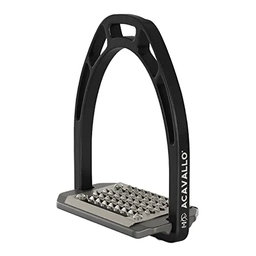 Acavallo Steigbügel ARCO Evolution Alupro - Black, OneSize - Reiten: Leichte und stabile Steigbügel mit nur 640g Gewicht und breiter Lauffläche für optimalen Halt und Sicherheit beim Reiten.