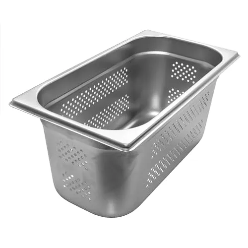 airbrush-city GN 1/3 Gastronormbehälter GN-Behälter Edelstahl 5,7 Liter Tiefe 150mm GELOCHT