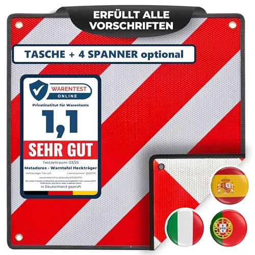 MATADORES Premium 3in1 Warntafel für Italien, Spanien & Portugal