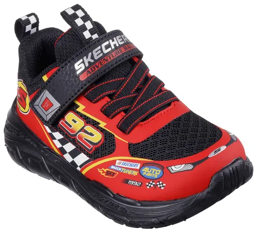 Skechers Klettverschluss Sneakers in Schwarz, Gr. 21 - Babysneakers mit auffälligem Fahrzeugdesign, gepolsterter Komfort-Innensohle und maschinenwaschbar für einfache Reinigung - ideal für aktive Kinder!