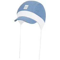 Smarilla Erstlingsmütze Schirmmütze Bindemütze Sommermütze Babymütze Musselin blau 42/44