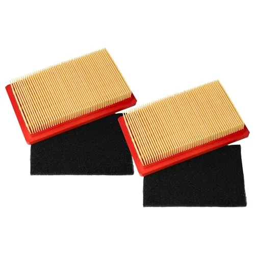 vhbw 4x Filter (2x Vorfilter, 2x Luftfilter) kompatibel mit Brast BRB-RM-20196 Rasenmäher - 14,5x 8,5 x 2,8 cm