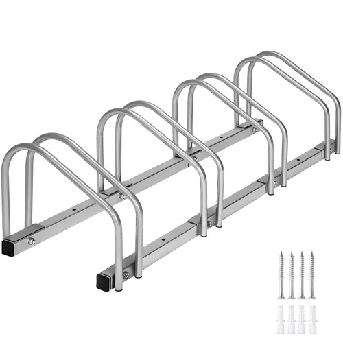 tectake® Fahrradständer aus rostfreiem Stahl - Sonstige Fahrradteile, platzsparender und stabiler Ständer für sicheren Halt und einfache Montage an Wand oder Boden.