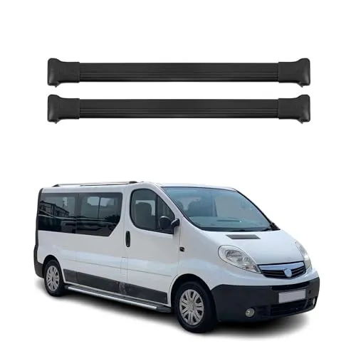 OMAC Dachträger Gepäckträger für Opel Vivaro 2001-2014 - Dachgepäckträger aus leichtem Aluminium, wasserdicht und abnehmbar. Ideal für Fahrräder, Ski und mehr, mit aerodynamischem Design für minimale Geräuschentwicklung.