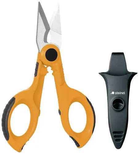 Steinel Kabelschere Multi 1000 mit Gürtelclip - Kabelscheren für Kupferkabel bis 50mm², aus rostfreiem Edelstahl. Ideal für Elektroprofis mit mikroverzahnten Schneiden für präzises Arbeiten.
