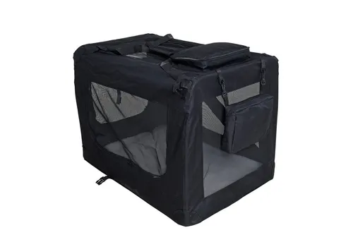 ESTEXO Faltbare Hundebox XXL - Faltbare Transportbox für Hunde und Katzen, platzsparend, mit herausnehmbaren, gepolstertem Boden und optimaler Frischluftzufuhr durch Netzeinsätze.