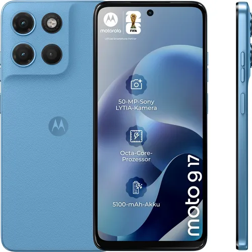Motorola moto g 17 Smartphone - Smartphone mit 6,72 Zoll Display, 128 GB Speicher und 50 MP Kamera. Ideal für brillante Aufnahmen und nahtloses Streaming. Erlebe reibungslose Leistung und lange Akkulaufzeit.