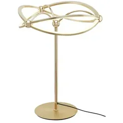 Trio LED-Tischleuchte messing-matt geschwungen in gold von TRIO Leuchten