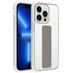 Cadorabo Schutzhülle für Apple iPhone 12 / 12 PRO Hülle in Grau Etui TPU Silikon Case Cover Standfunktion