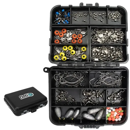Fishdream Kleinteilset Wirbel, Blei & Haken Set 160 Teile Angelzubehör