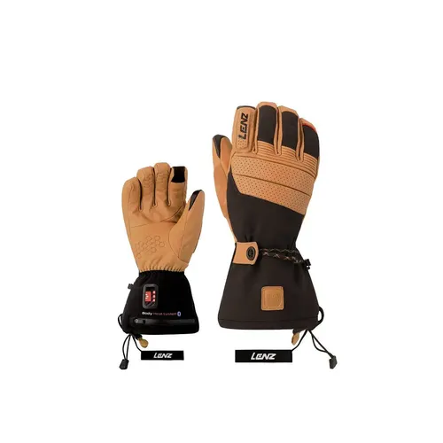 Lenz Heat Glove 9.0 beheizbare Handschuhe, schwarz-braun, Größe M für Männer