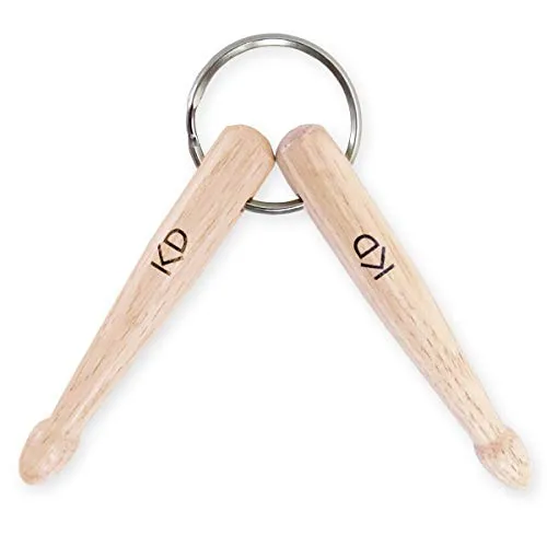 keepdrum Mini-Drumsticks aus Holz Schlüsselanhänger Geschenk für Schlagzeuger