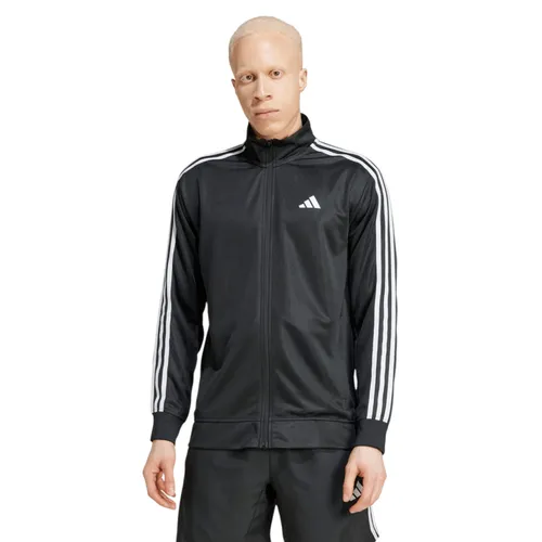 adidas Herren Train Essentials 3-Stripes Training Hooded Track Top, Schwarz, XL - Trainingsjacke aus 100 % recyceltem Polyester mit CLIMACOOL für optimale Atmungsaktivität, ideal für sportliche Aktivitäten und Freizeit.