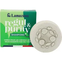 Lamazuna Festes Shampoo Fettiges Haar Tonerde & Spirulina