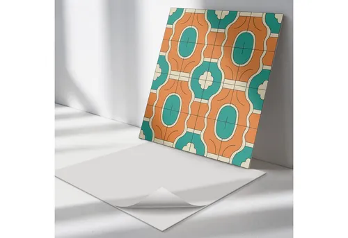 Tulup Wandtattoo Fliesen Aufkleber Geometrisches Karomuster Kachel Aufkleber (9 St)