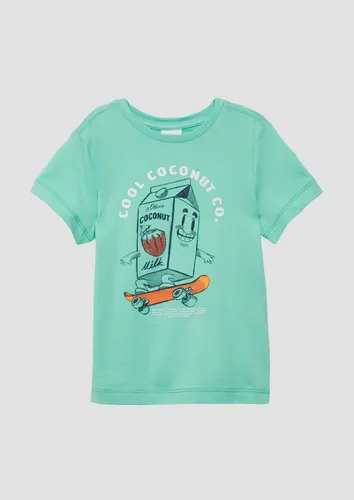 s.Oliver Kurzarmshirt T-Shirt T-Shirt aus Baumwolle mit Frontprint