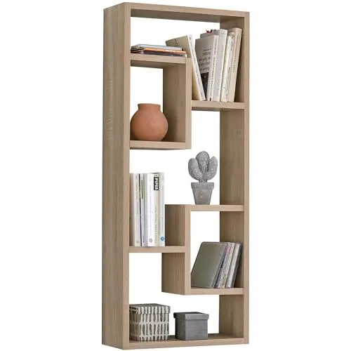 Wohnling Wandregal WL5.333, Sonoma 36x90 cm - Modernes freischwebendes Wandregal aus hochwertiger Spanplatte, ideal für Bücher und Deko. Belastbar bis 5 kg, perfekt für jeden Wohnraum.