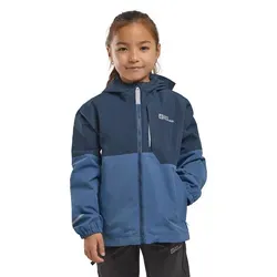 Jack Wolfskin Outdoorjacke ACTAMIC 2L JKT K blau 176 EU - Funktionsjacke mit TEXAPORE 2L Technologie, atmungsaktiv, wasserdicht und winddicht – ideal für Outdoor-Abenteuer.