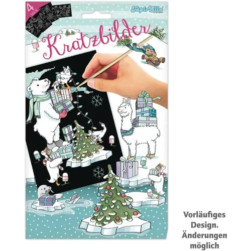 TapirElla Kratzbild Winterzauber, sortiert