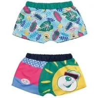 BABY born Holiday Badeshorts 43cm - coole Puppenkleidung für den Beachboy, in 2 Designs für kreatives Spielvergnügen