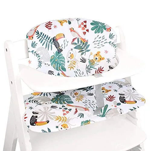 Ukje Sitzkissen kompatibel mit Hauck Alpha Plus & Beta Plus | Oeko-Tex 100 Zertifiziert | Weich gepolsterte Sitzauflage Hochstuhl & ergonomischer Sitzverkleinerer für sicheren Komfort, Affenweiß