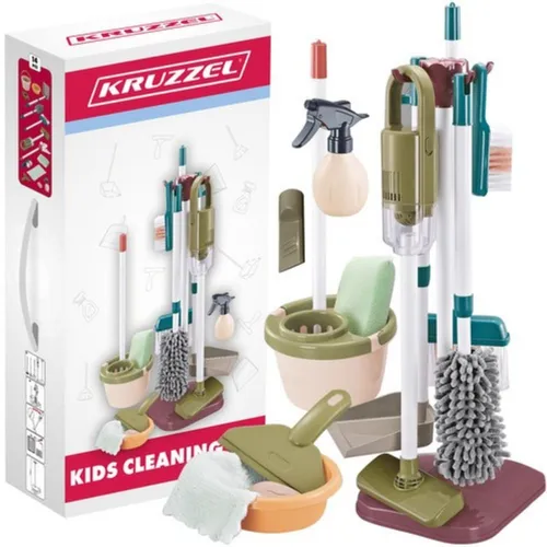 Reinigungsspielzeug Set 15-teilig Cleaning Station Wischmop Staubsauger 24813