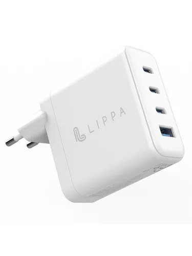 Lippa 100W GaN Wandladegerät mit 3 x USB-C PD & USB-A QC
