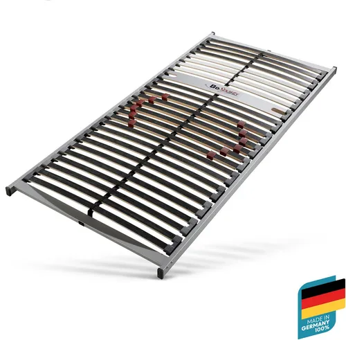 BeSports Lattenrost Duo Powerflex NV 90x200 - Lattenrost mit 28 Leisten und 7 Liegezonen, individuelle Härtegradregulierung für optimalen Schlafkomfort. Ideal für Boxspring- und Kaltschaummatratzen.