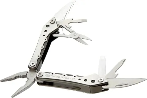 True Utility MiniMulti - 10-in-1 Kompaktes Multi-Tool - Camping Zubehör für Outdoor-Liebhaber