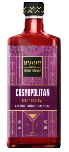 Speakeasy Cosmopolitan Bottled Cocktail 20% 0,5l - EINWEG von Mozart Distillerie