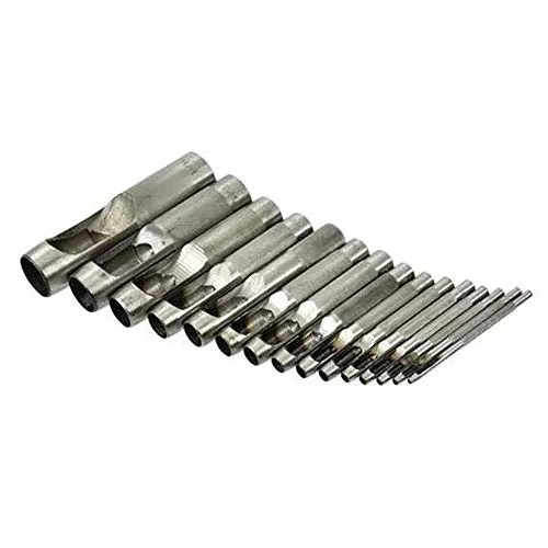 Geko G01822 Locheisen-Set, 2-22 mm, silber