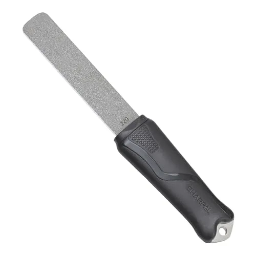 SHARPAL 120N Diamant-Schleifstein mit doppelter Körnung zum Schärfen von Messern Jagd Outdoor Messer Gartenwerkzeugschärfer, Doppelkörnig 220/600 (Extragrob/Fein)