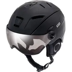 meteor HOLO Skihelm Snowboardhelm Snowboard Helm Ski Helmet mit Visier schwarz - Schwarz