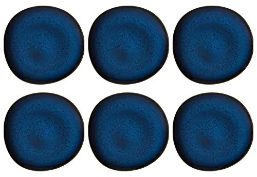 Villeroy & Boch Speiseteller Lave Bleu - Einzigartiges Geschirrdesign - Speiseteller aus der Lave-Kollektion, spülmaschinen- und mikrowellensicher. Jedes Stück ist ein einzigartiges Kunstwerk mit intensiven Farben und skandinavischem Design.