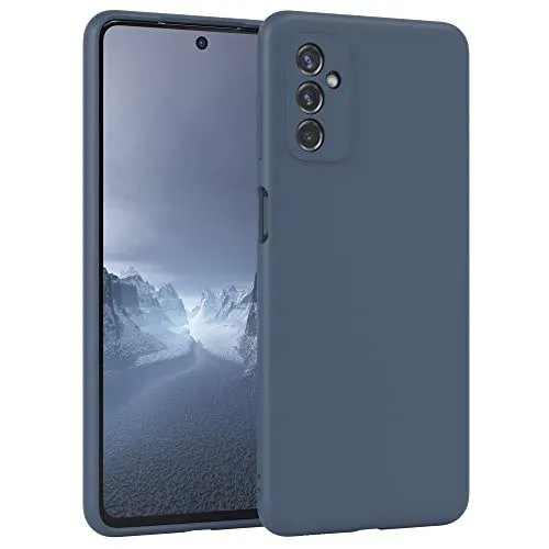 EAZY CASE - Silikonhülle für Galaxy M52 5G Hülle Silikon Case Blau weich stoßfeste Handyhülle Schutzhülle mit Kameraschutz Dünn Premium Schutz Cover TPU Phone Bumper in Petrol Matt