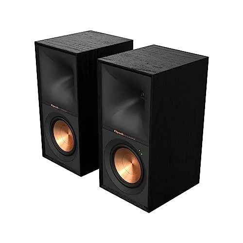 Klipsch R-50PM EUA - Kompakter Hi-Fi Lautsprecher - Hochwertiger Lautsprecher mit 90° x 90° Tractrix Horn für klaren Klang und starken Bass. Integrierte Phono-Vorverstärker und Bluetooth für einfache Konnektivität. Ideal für jedes Zuhause.