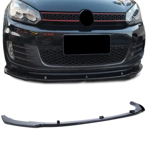 Produktbild CUP Frontspoiler Lippe Schwarz Glanz für VW Golf 6 GTI 09-13